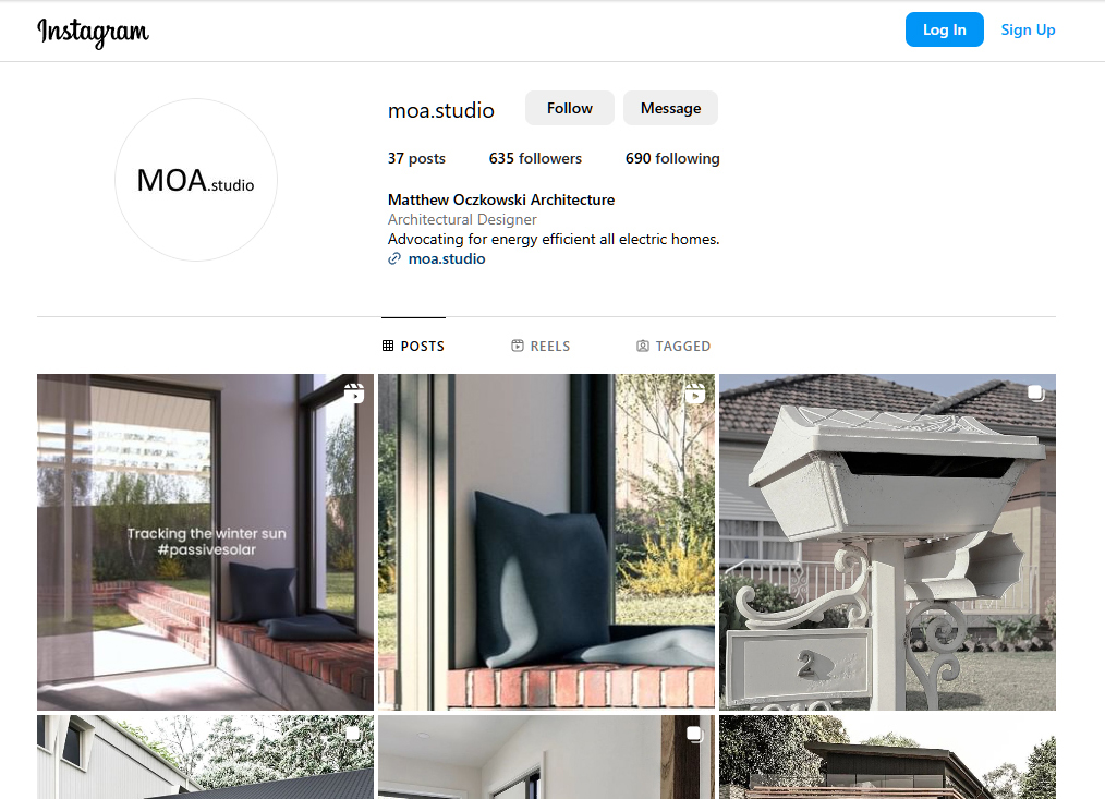 MOA.studio Instagram Page