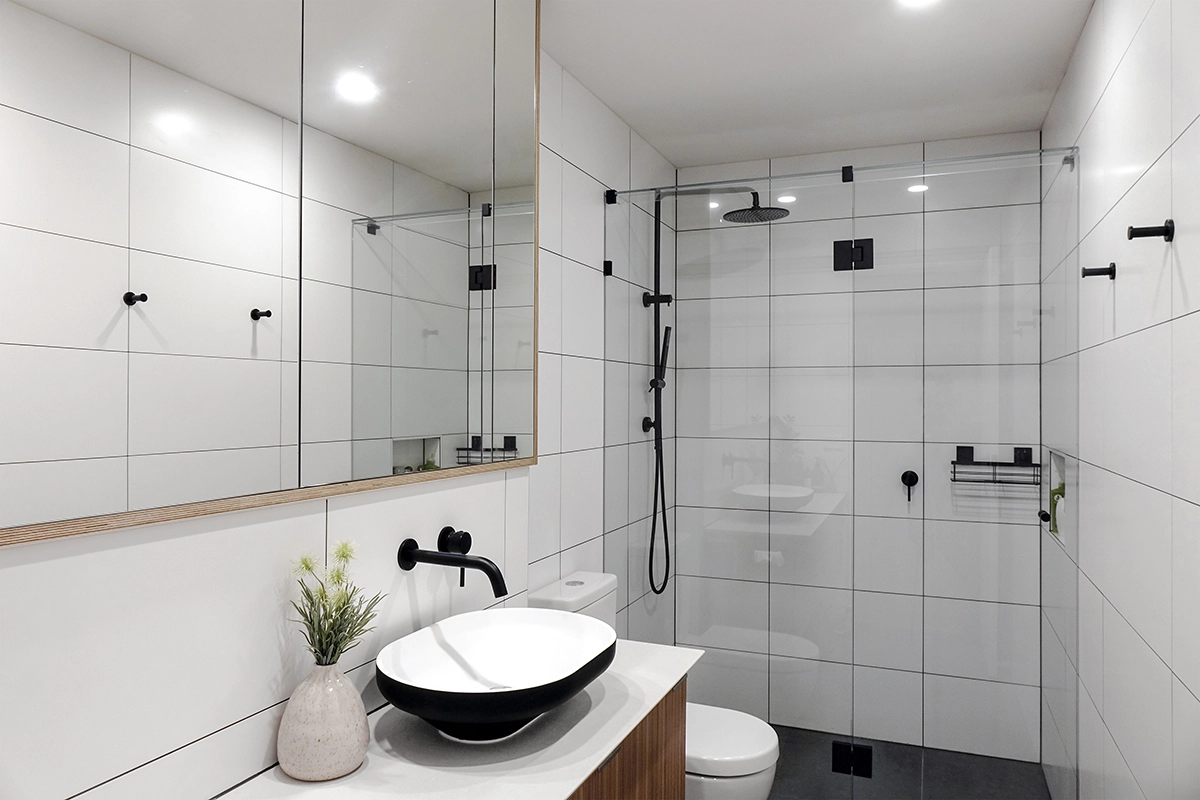 Image of new bathroom as part of the renovation in Kensington