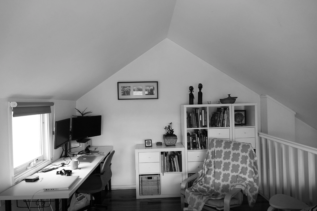 Image of sustainable architect designed all electric home. Before photo.