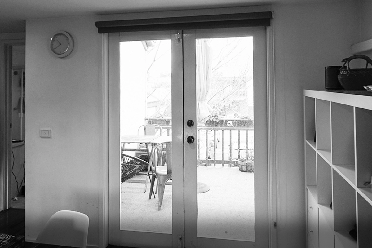 Image of sustainable architect designed all electric home. Before photo.