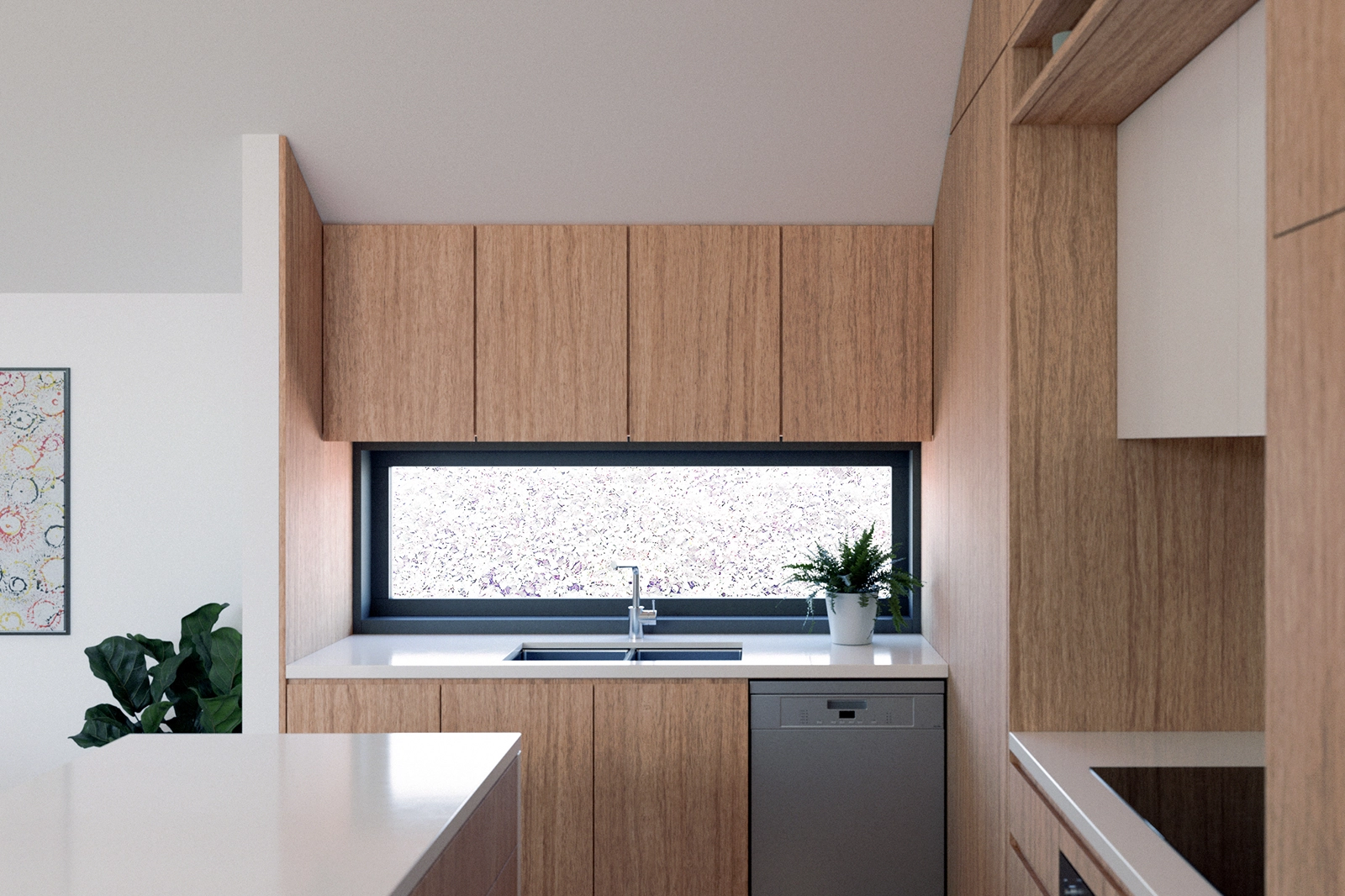 Light-filled interior of a sustainable residential home in Pascoe Vale, designed by MOA.studio